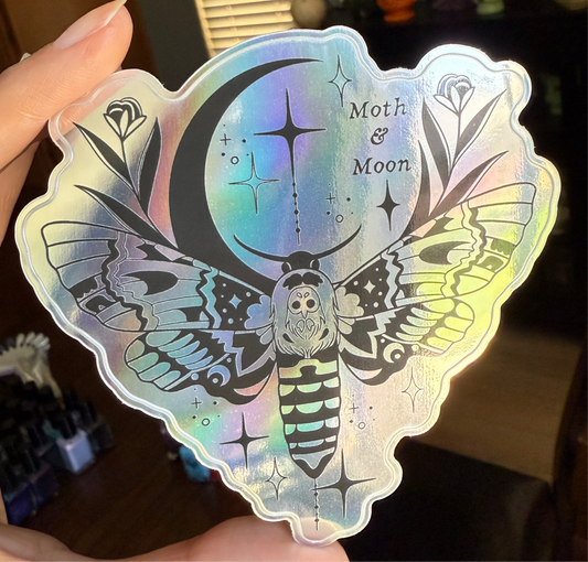 Moth & Moon Logo Sticker